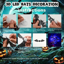 Light-Up 3D Bat Wall Decals