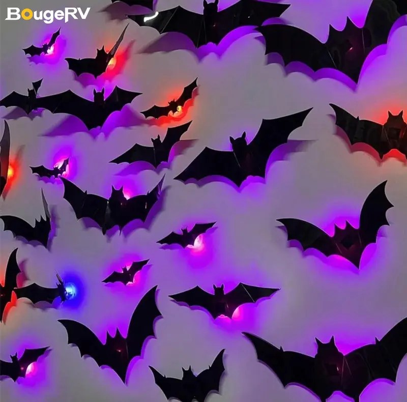 Light-Up 3D Bat Wall Decals