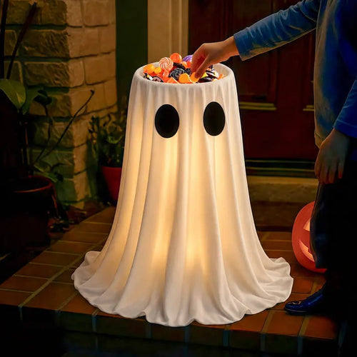 Glow Ghost Candy Bowl with Lights
