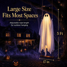 5ft Hanging Ghost Swing with Remote Lights