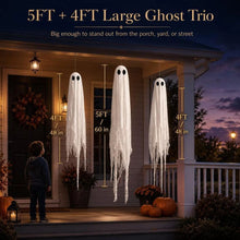 Pre-Assembled Hanging Ghosts, 3 Pack
