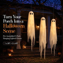 Pre-Assembled Hanging Ghosts, 3 Pack