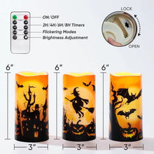Flameless LED Pillar Candles, Set of 3