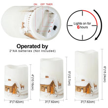Flameless LED Pillar Candles, Set of 3