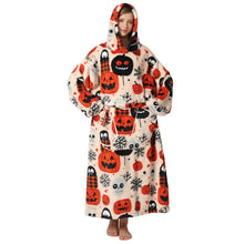 Oversized Pumpkin Blanket Hoodie
