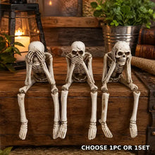 Sitting Skeleton Resin Ornament