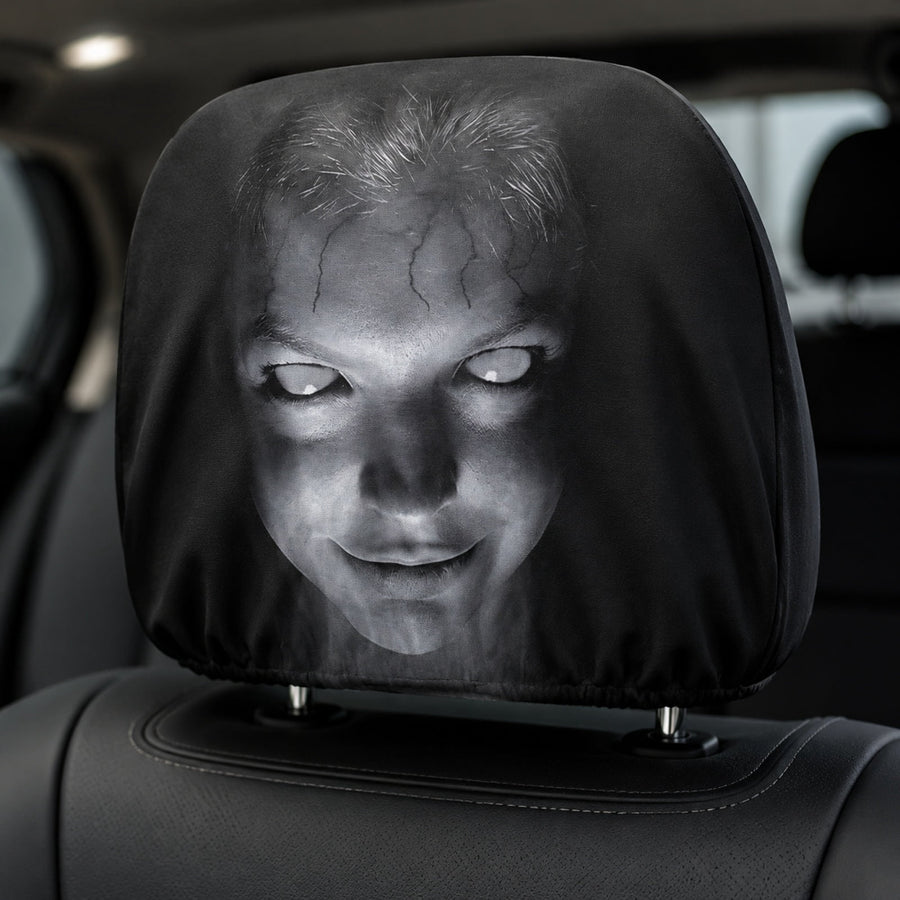 Scary Face Car Headrest Covers, 2 Pack