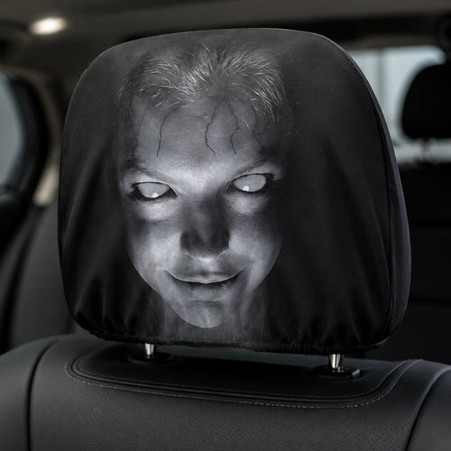 Scary Face Car Headrest Covers, 2 Pack