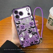 Trick-or-Treat Glitter Phone Case with Strap