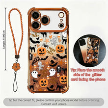 Trick-or-Treat Glitter Phone Case with Strap