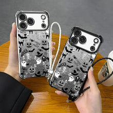 Trick-or-Treat Glitter Phone Case with Strap