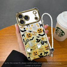 Trick-or-Treat Glitter Phone Case with Strap