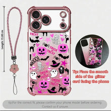 Trick-or-Treat Glitter Phone Case with Strap