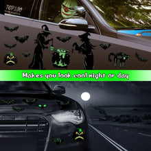 Witch & Bat Car and Fridge Magnet Set