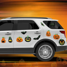 Witch & Bat Car and Fridge Magnet Set