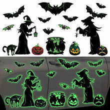 Witch & Bat Car and Fridge Magnet Set